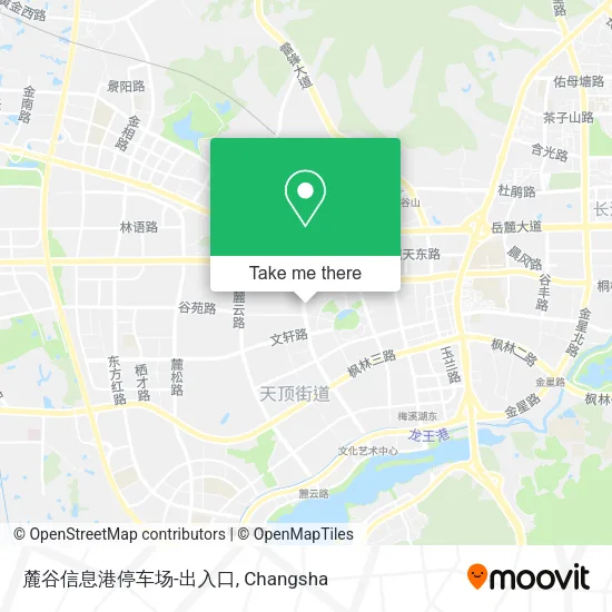 麓谷信息港停车场-出入口 map