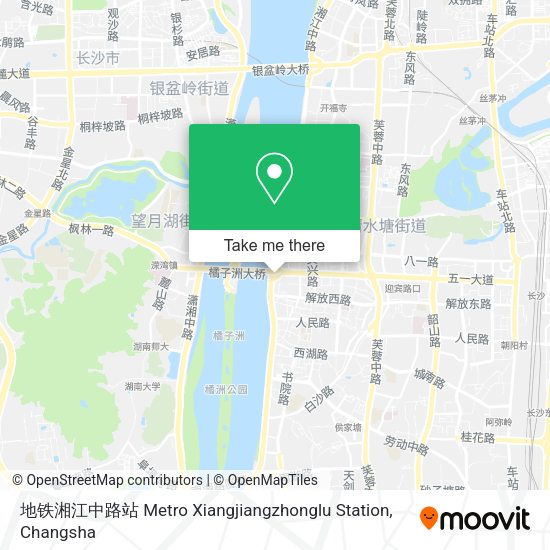 地铁湘江中路站 Metro Xiangjiangzhonglu Station map