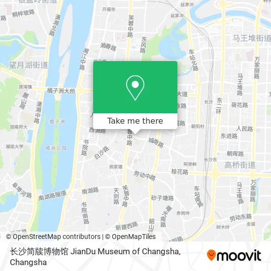 长沙简牍博物馆 JianDu Museum of Changsha map