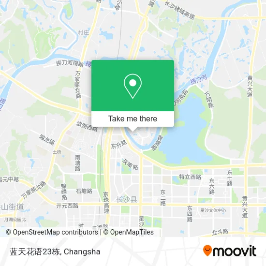 蓝天花语23栋 map