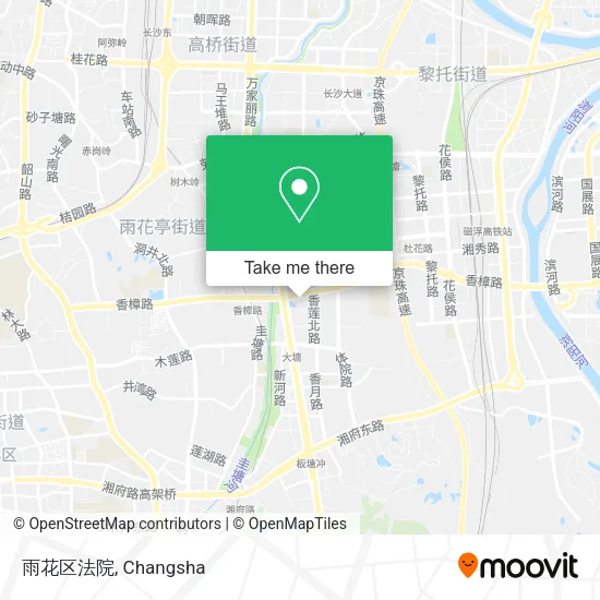 雨花区法院 map