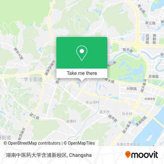 湖南中医药大学含浦新校区 map
