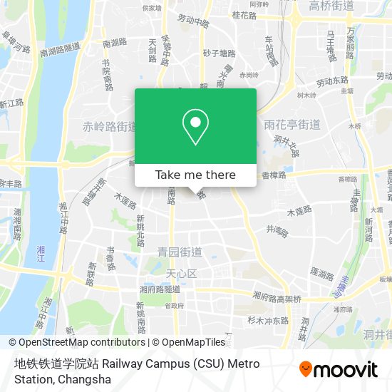 地铁铁道学院站 Railway Campus (CSU) Metro Station map