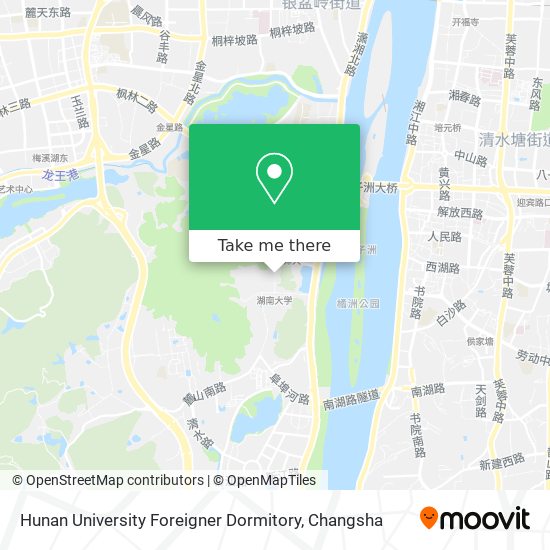 Hunan University Foreigner Dormitory map
