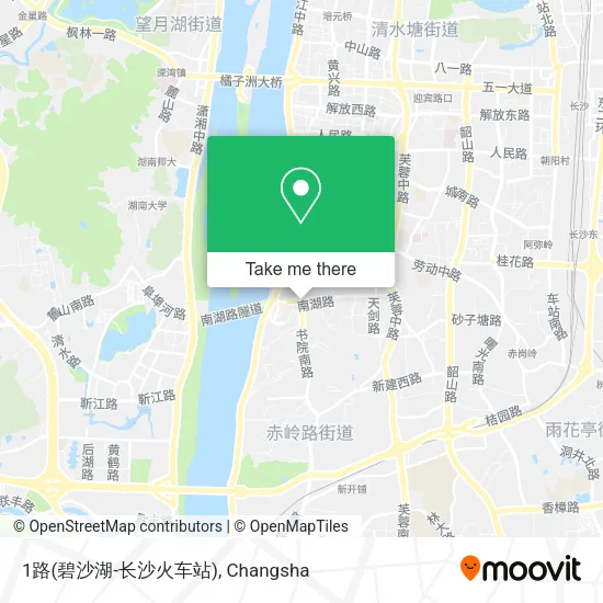 1路(碧沙湖-长沙火车站) map