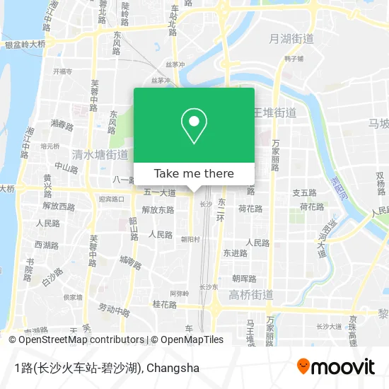 1路(长沙火车站-碧沙湖) map
