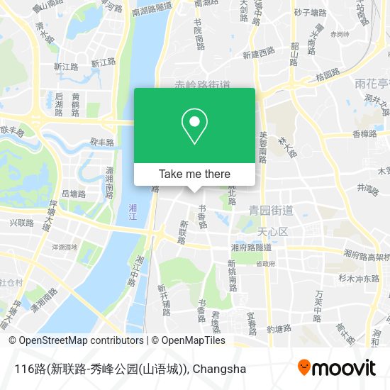 116路(新联路-秀峰公园(山语城)) map