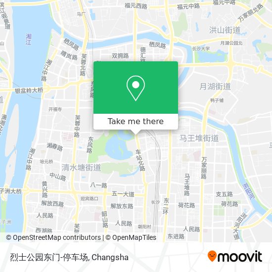烈士公园东门-停车场 map