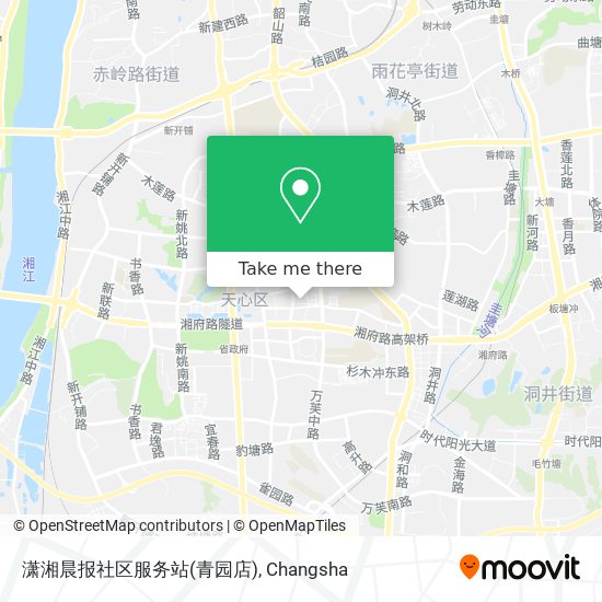 潇湘晨报社区服务站(青园店) map
