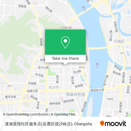 潇湘晨报社区服务店(岳麓区观沙岭店) map