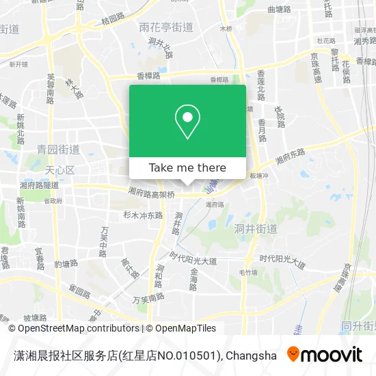 潇湘晨报社区服务店(红星店NO.010501) map