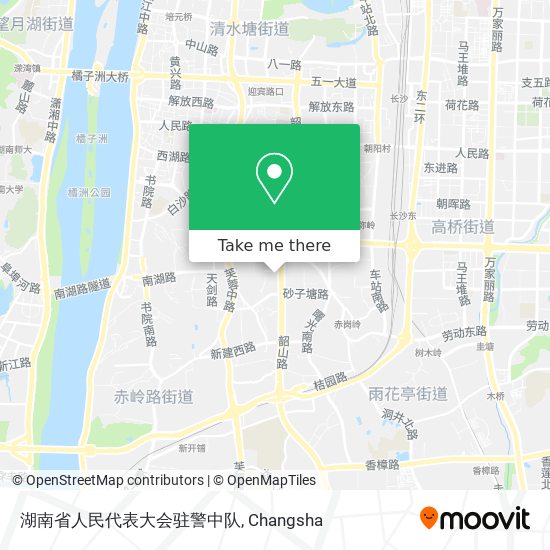 湖南省人民代表大会驻警中队 map