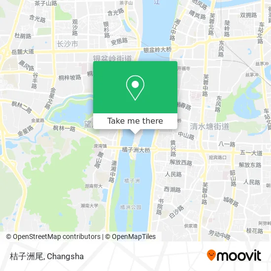 桔子洲尾 map