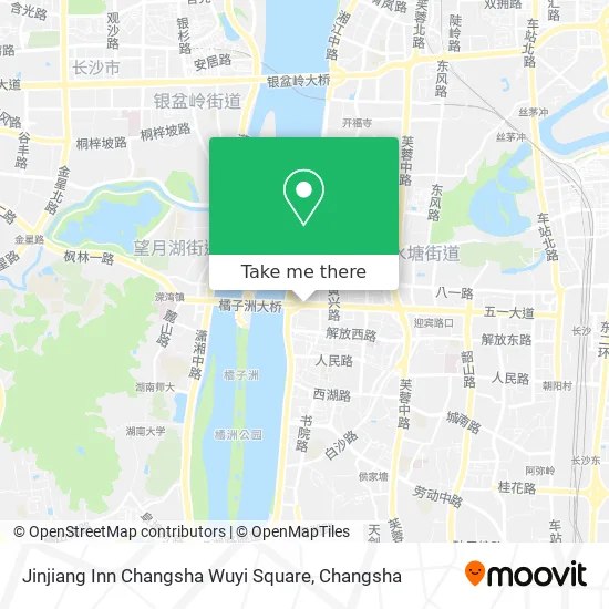 Jinjiang Inn Changsha Wuyi Square map