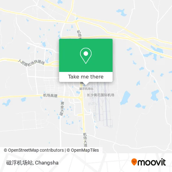 磁浮机场站 map
