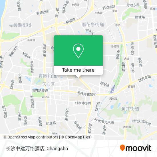 长沙中建万怡酒店 map