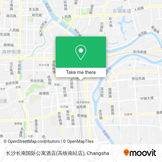 长沙长南国际公寓酒店(高铁南站店) map