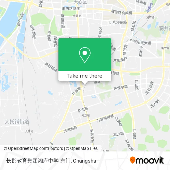 长郡教育集团湘府中学-东门 map