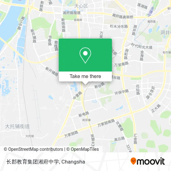 长郡教育集团湘府中学 map