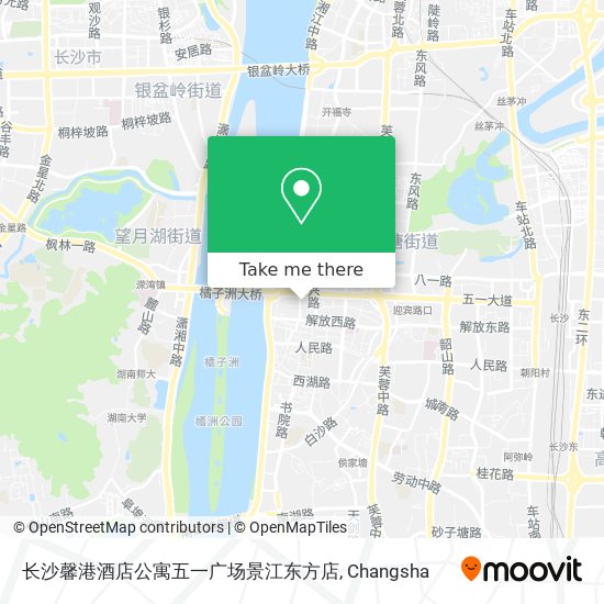 长沙馨港酒店公寓五一广场景江东方店 map