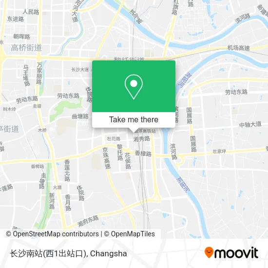 长沙南站(西1出站口) map