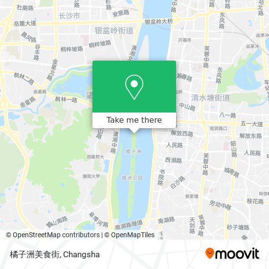 橘子洲美食街 map