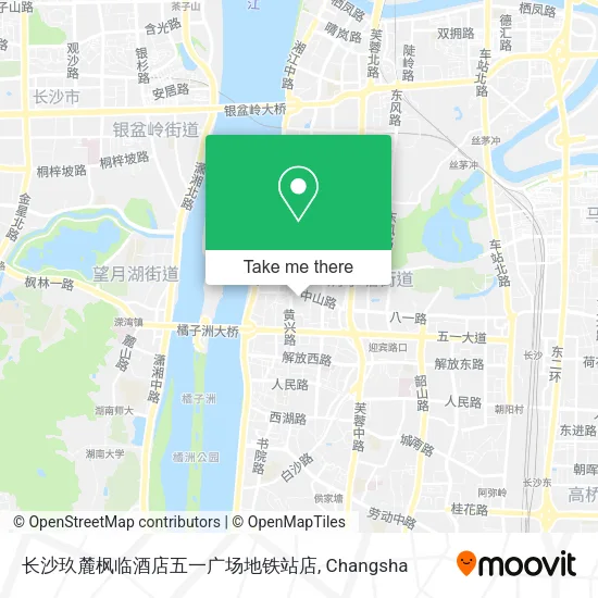 长沙玖麓枫临酒店五一广场地铁站店 map