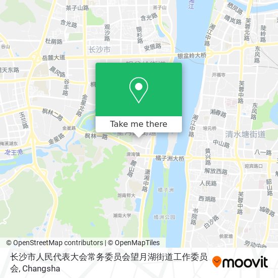 长沙市人民代表大会常务委员会望月湖街道工作委员会 map