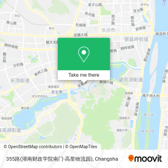 355路(湖南财政学院南门-高星物流园) map