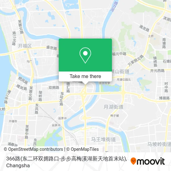 366路(东二环双拥路口-步步高梅溪湖新天地首末站) map