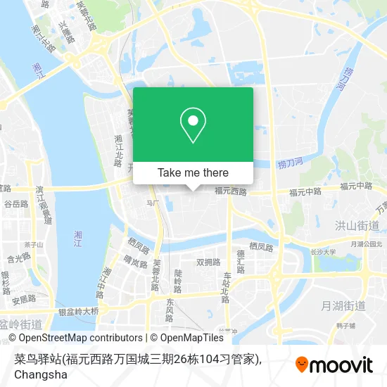 菜鸟驿站(福元西路万国城三期26栋104习管家) map