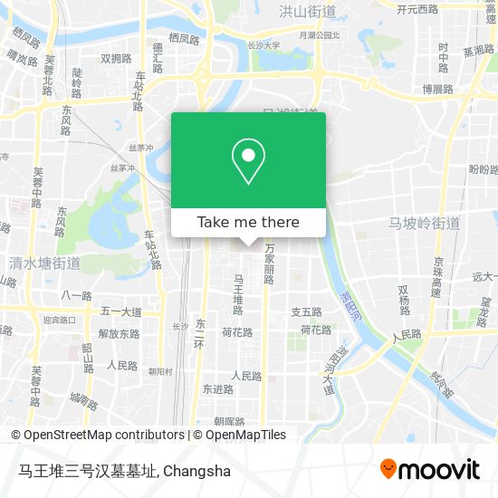 马王堆三号汉墓墓址 map