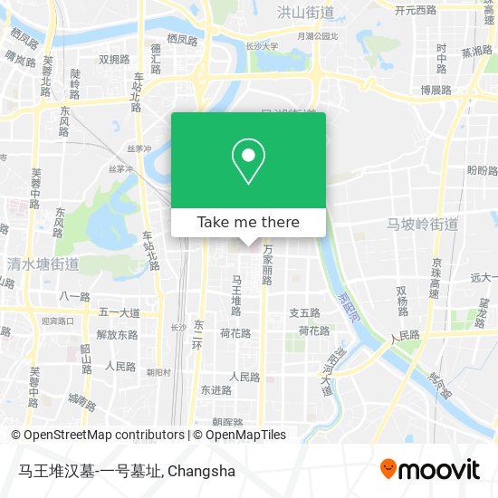 马王堆汉墓-一号墓址 map