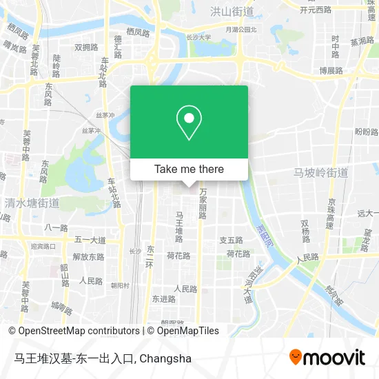 马王堆汉墓-东一出入口 map