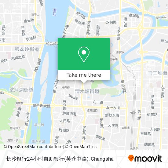 长沙银行24小时自助银行(芙蓉中路) map