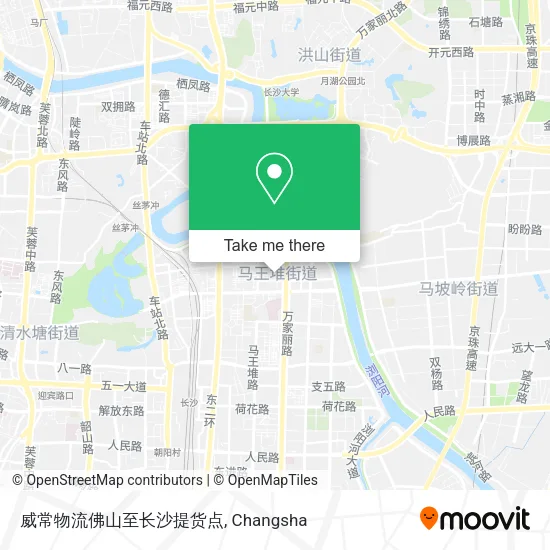 威常物流佛山至长沙提货点 map