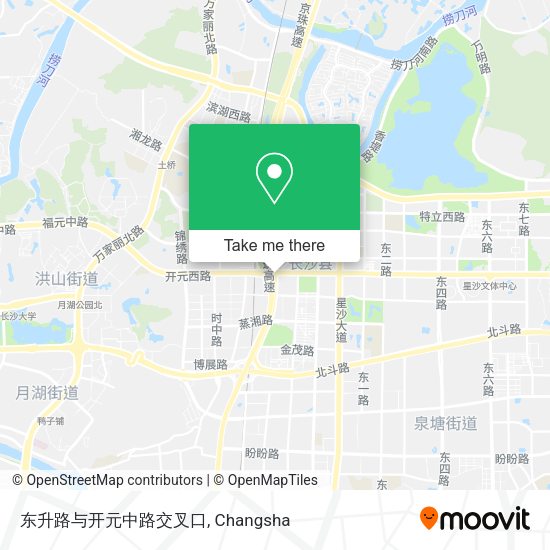 东升路与开元中路交叉口 map