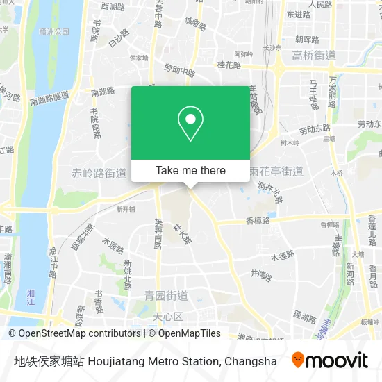地铁侯家塘站 Houjiatang Metro Station map