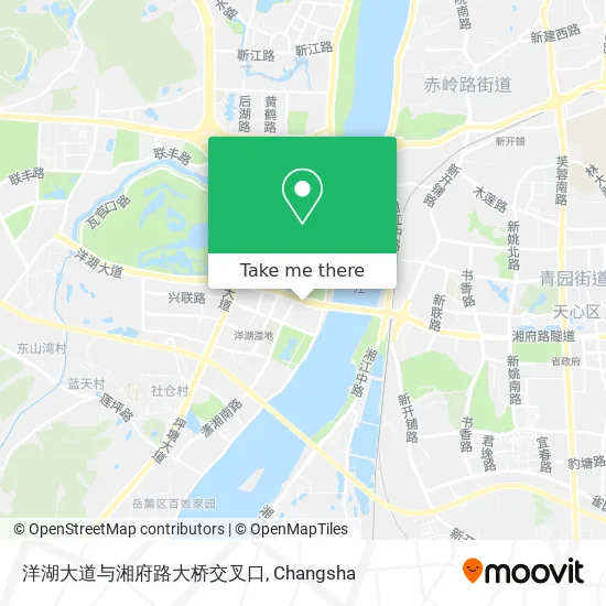 洋湖大道与湘府路大桥交叉口 map