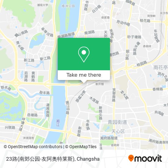 23路(南郊公园-友阿奥特莱斯) map