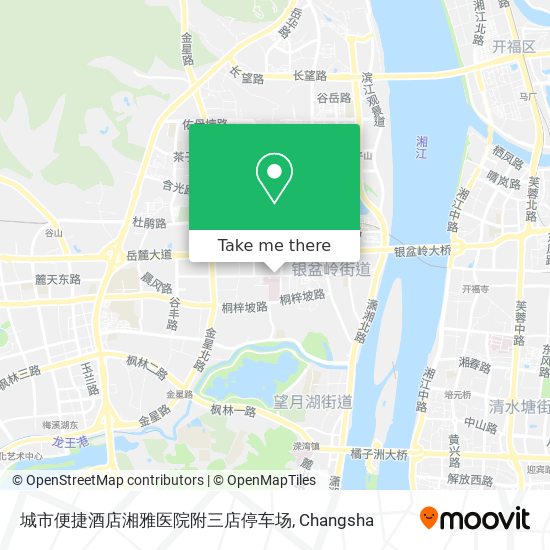 城市便捷酒店湘雅医院附三店停车场 map