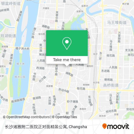 长沙湘雅附二医院正对面精装公寓 map
