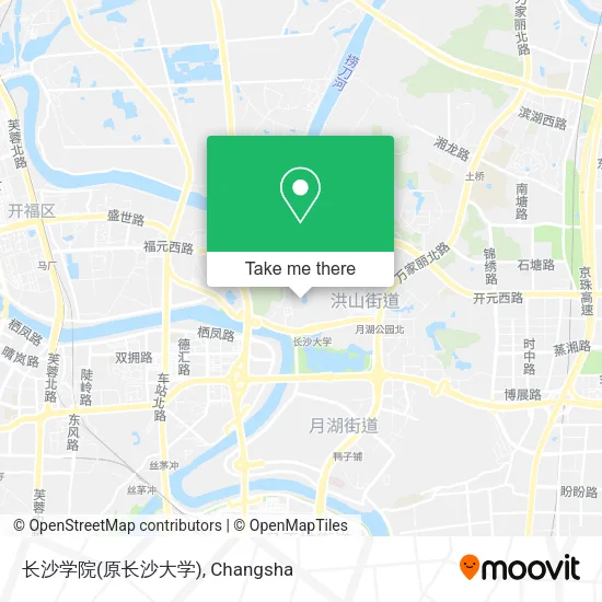 长沙学院(原长沙大学) map