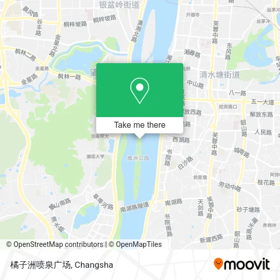 橘子洲喷泉广场 map