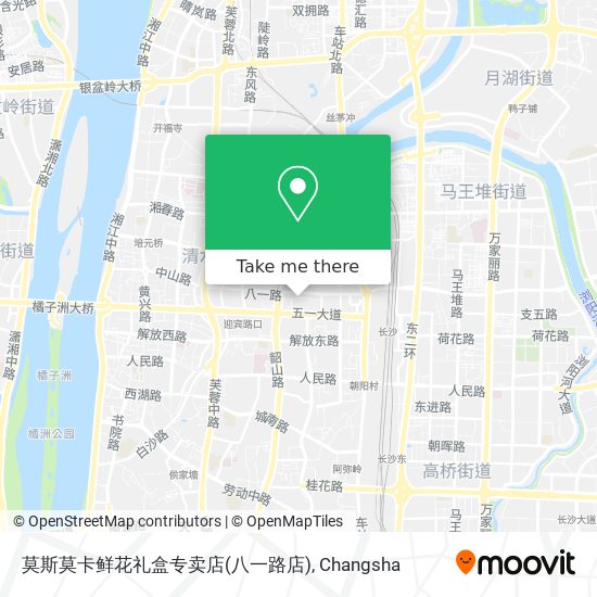 莫斯莫卡鲜花礼盒专卖店(八一路店) map