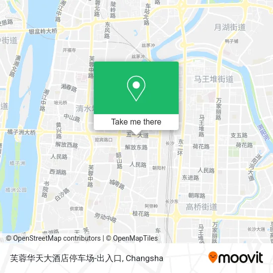 芙蓉华天大酒店停车场-出入口 map