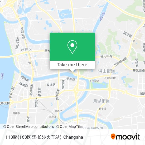 113路(163医院-长沙火车站) map