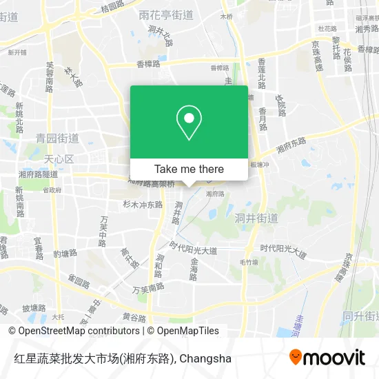 红星蔬菜批发大市场(湘府东路) map