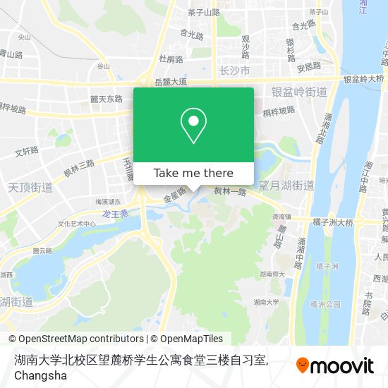 湖南大学北校区望麓桥学生公寓食堂三楼自习室 map