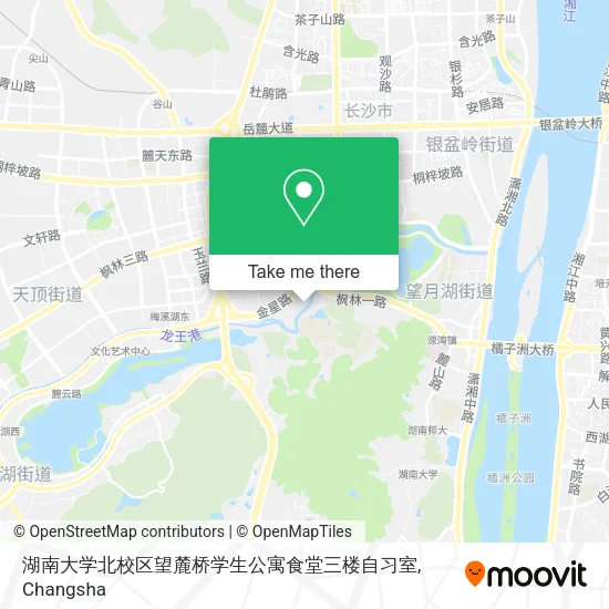湖南大学北校区望麓桥学生公寓食堂三楼自习室 map